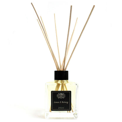 200ml Lemon & Nutmeg Essential Oil Reed Diffuser - ScentiMelti  200ml Lemon & Nutmeg Essential Oil Reed Diffuser