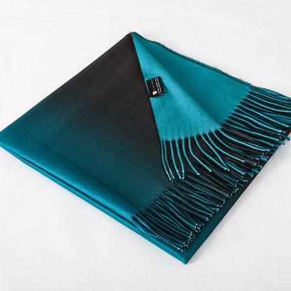 Blue and Black Pashmina Shawl - ScentiMelti Home Fragrance, Beauty & Gifts UK