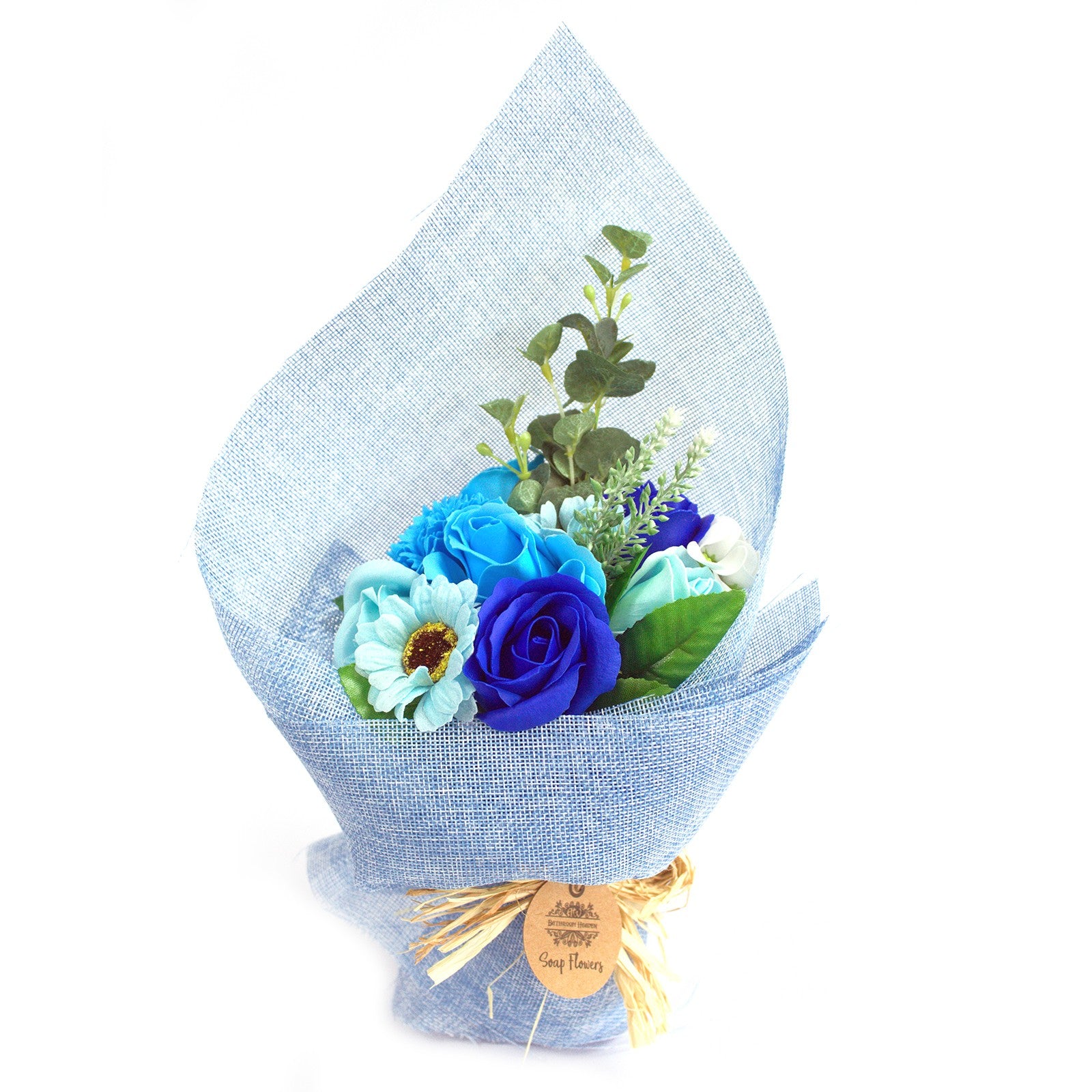 Standing Soap Flower Bouquet - Blue - ScentiMelti  Standing Soap Flower Bouquet - Blue