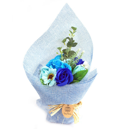 Standing Soap Flower Bouquet - Blue - ScentiMelti  Standing Soap Flower Bouquet - Blue