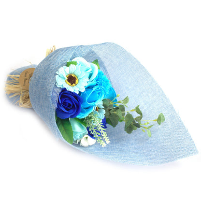 Standing Soap Flower Bouquet - Blue - ScentiMelti  Standing Soap Flower Bouquet - Blue