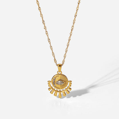 Layla Luxe 18k Gold Plated Evil Eye Necklace - ScentiMelti Home Fragrance, Beauty & Gifts UK