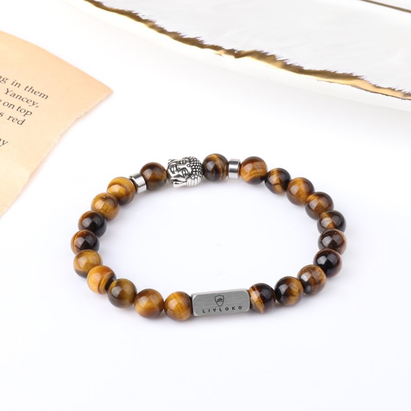 Tiger Eye and Buddha Bracelet Charm - ScentiMelti Home Fragrance, Beauty & Gifts UK