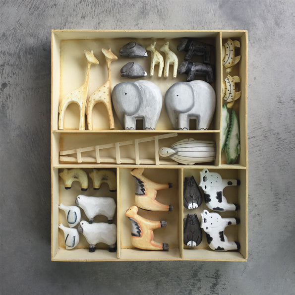 Noah's Ark And Animals In Wooden Gift Box - ScentiMelti Home Fragrance, Beauty & Gifts UK