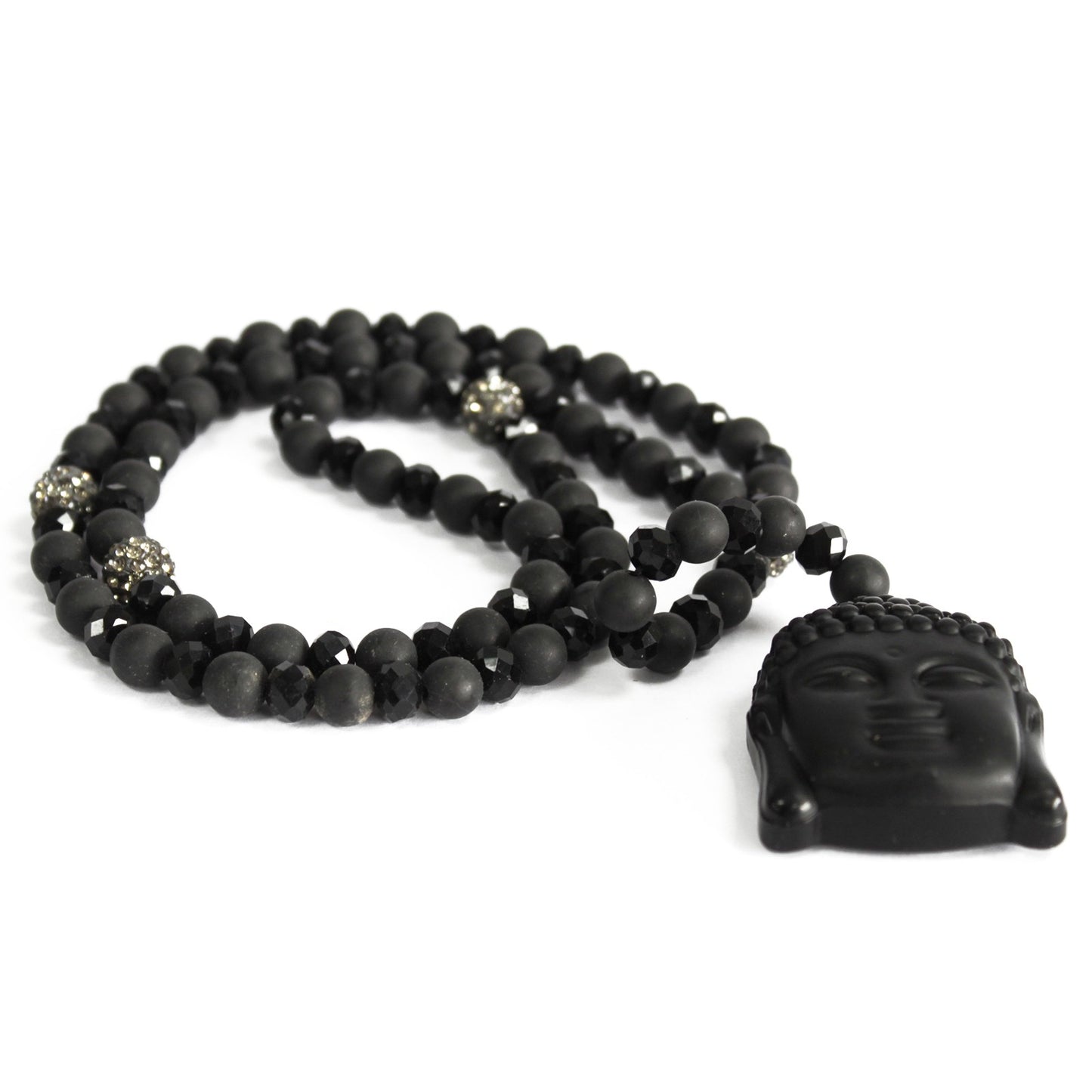 Buddha / Black Stone - Gemstone Necklace - ScentiMelti  Buddha / Black Stone - Gemstone Necklace