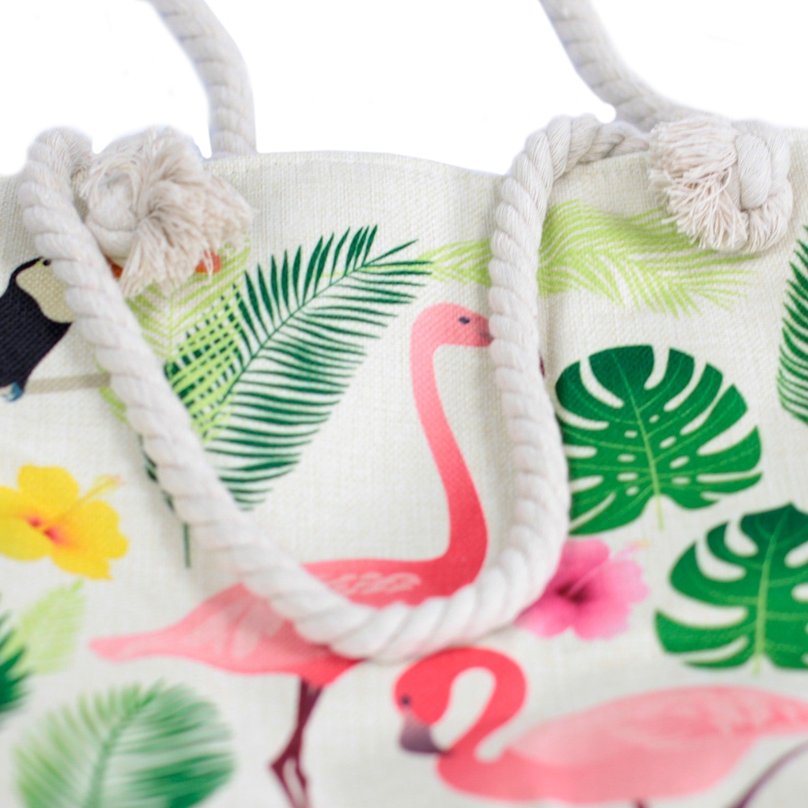 Rope Handle Bag - Flamingo & More - ScentiMelti  Rope Handle Bag - Flamingo & More