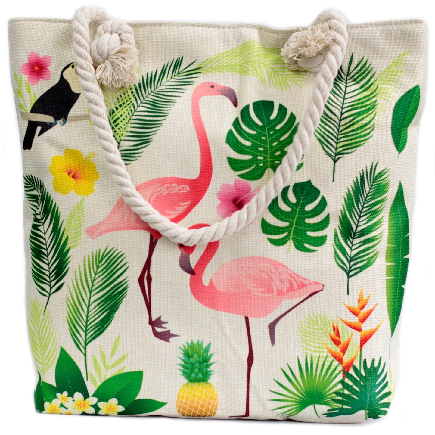 Rope Handle Bag - Flamingo & More - ScentiMelti  Rope Handle Bag - Flamingo & More