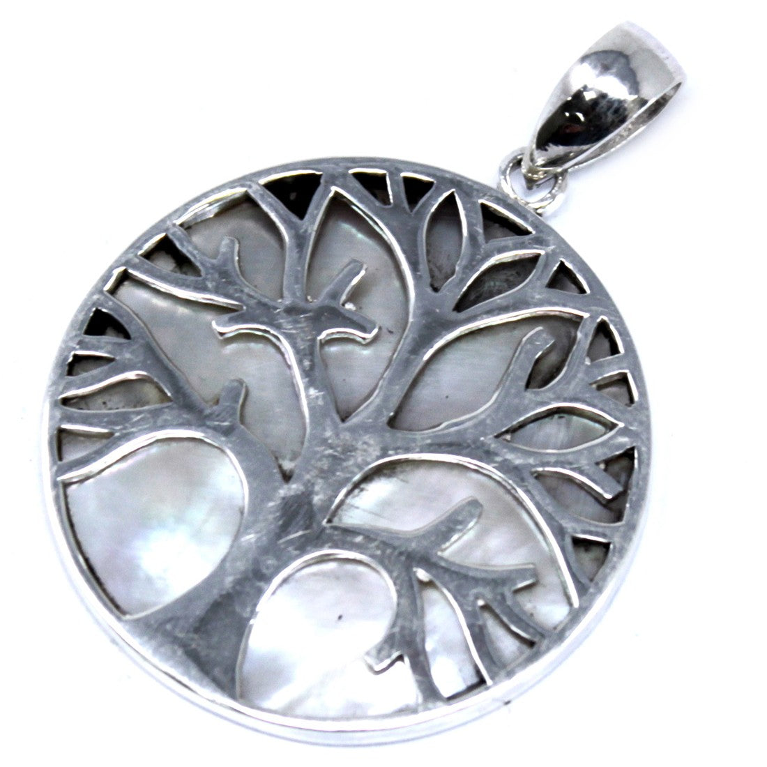 Tree of Life Silver Pendant 30mm - Mother of Pearl - ScentiMelti  Tree of Life Silver Pendant 30mm - Mother of Pearl