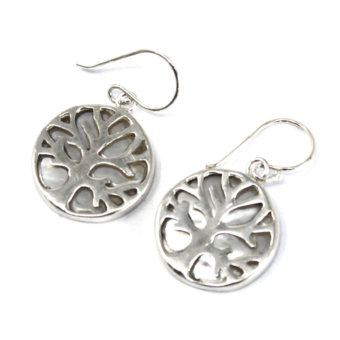 Tree of Life Silver Earrings 15mm - Mother of Pearl - ScentiMelti  Tree of Life Silver Earrings 15mm - Mother of Pearl