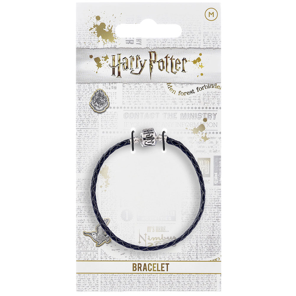 Harry Potter Leather Charm Bracelet Black M Sweetlea Gifts Ltd ScentiMelti Wax Melts