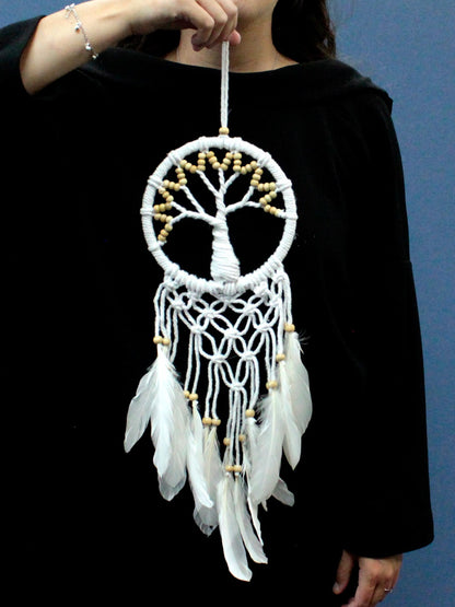 Tree of Life Dreamcatcher - Pure & Natural 16cm - ScentiMelti  Tree of Life Dreamcatcher - Pure & Natural 16cm