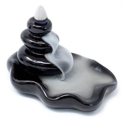 Back Flow Incense Burner - Large Pebbles into Pool - ScentiMelti  Back Flow Incense Burner - Large Pebbles into Pool