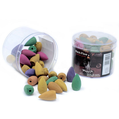 Tub of Assorted Back Flow Incense Cones (aprox 45) - ScentiMelti  Tub of Assorted Back Flow Incense Cones (aprox 45)