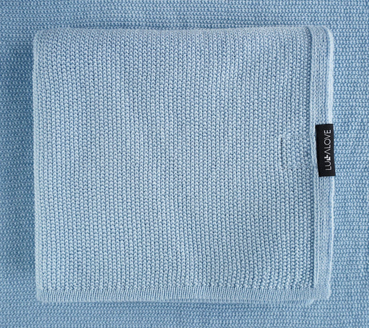 Light 100% Merino Wool Swaddle Blanket - Blue - ScentiMelti Home Fragrance, Beauty & Gifts UK