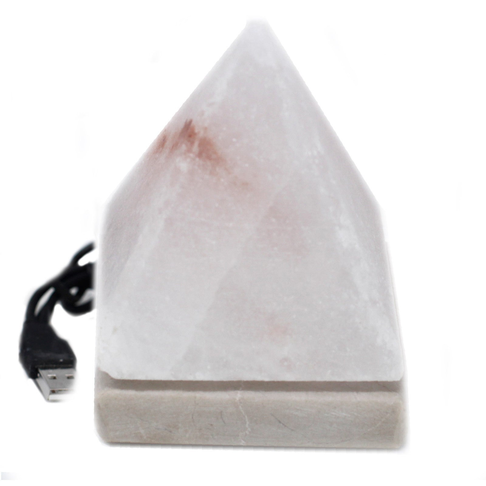 Quality USB Pyramid WHITE Salt Lamp - 9 cm (multi) - ScentiMelti  Quality USB Pyramid WHITE Salt Lamp - 9 cm (multi)