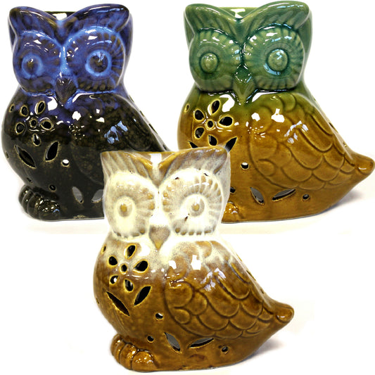 Classic Rustic Oil Burner - Owl Side-on (assorted) - ScentiMelti  Classic Rustic Oil Burner - Owl Side-on (assorted)