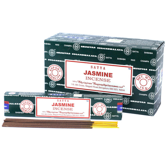 Satya Incense 15gm - Jasmine - ScentiMelti  Satya Incense 15gm - Jasmine