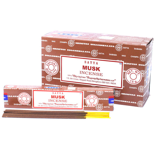 Satya Incense 15gm - Musk - ScentiMelti  Satya Incense 15gm - Musk