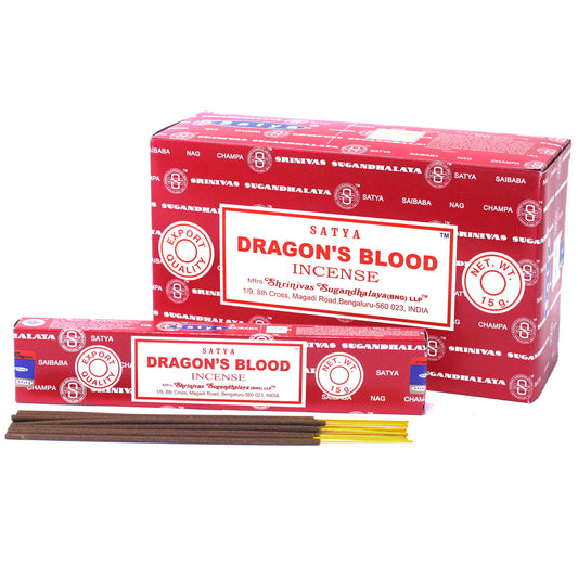 Satya Incense 15gm - Dragon Blood - ScentiMelti  Satya Incense 15gm - Dragon Blood