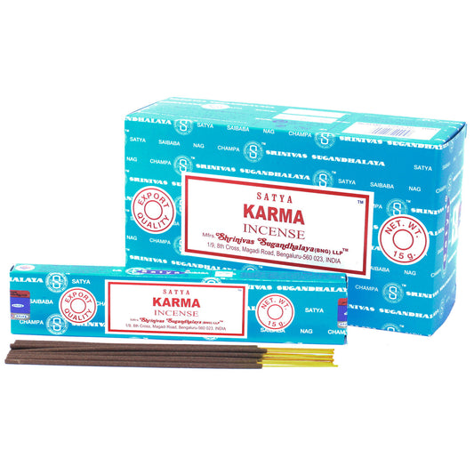 Satya Incense 15gm - Karma - ScentiMelti  Satya Incense 15gm - Karma