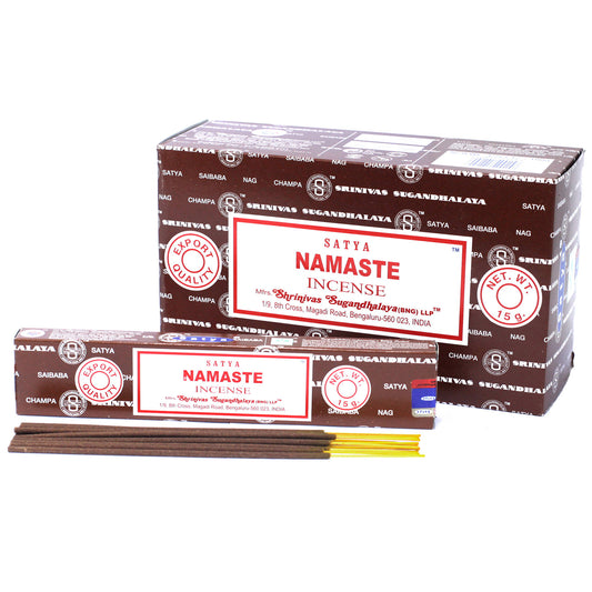 Satya Incense 15gm - Namaste - ScentiMelti  Satya Incense 15gm - Namaste