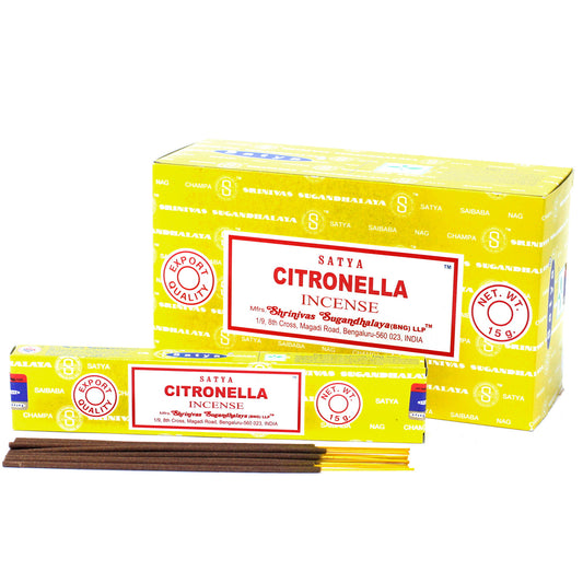 Satya Incense 15gm - Citronella - ScentiMelti  Satya Incense 15gm - Citronella