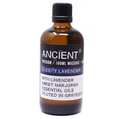 Sleepy Lavender Massage Oil - 100ml - ScentiMelti  Sleepy Lavender Massage Oil - 100ml