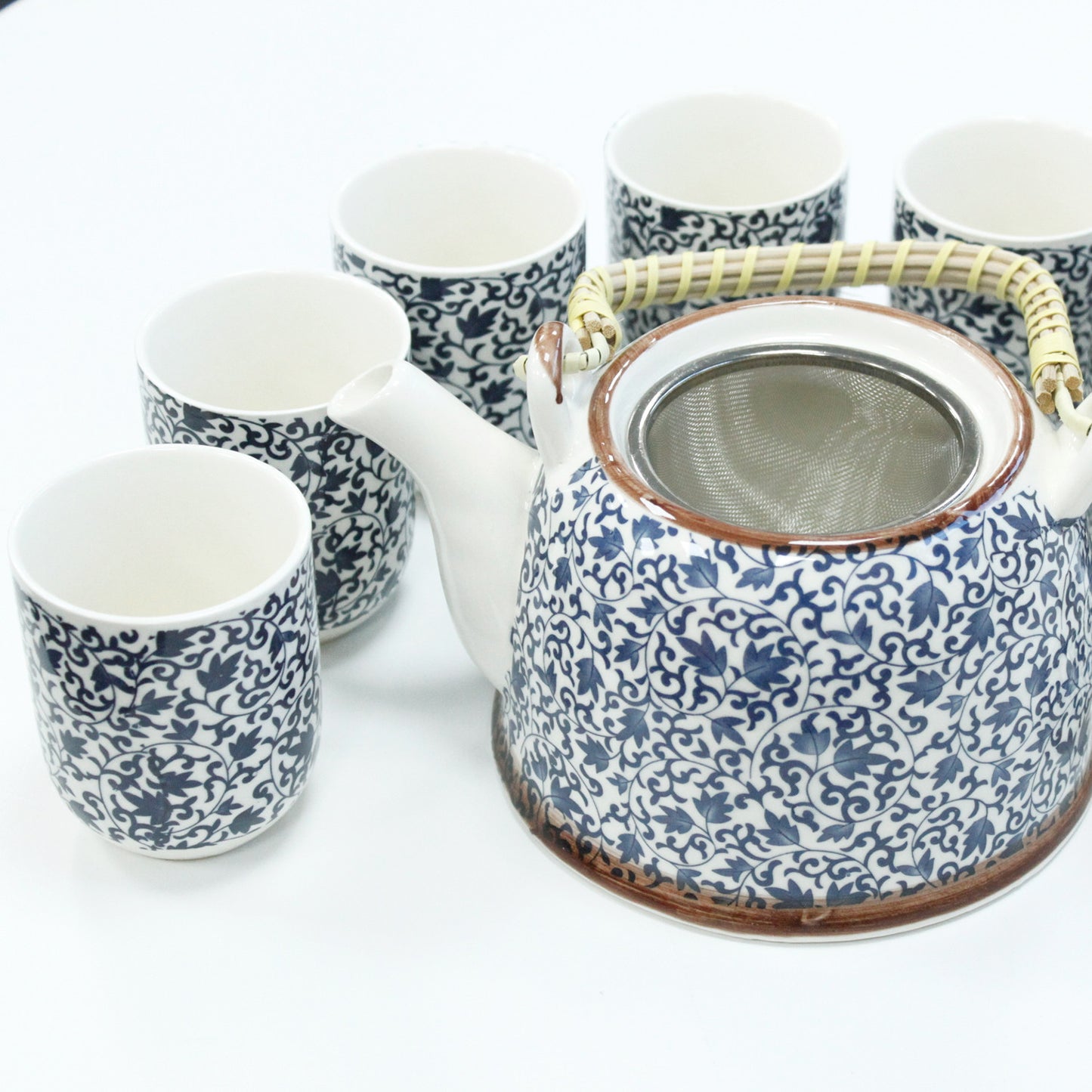 Herbal Teapot Set - Blue Pattern - ScentiMelti  Herbal Teapot Set - Blue Pattern