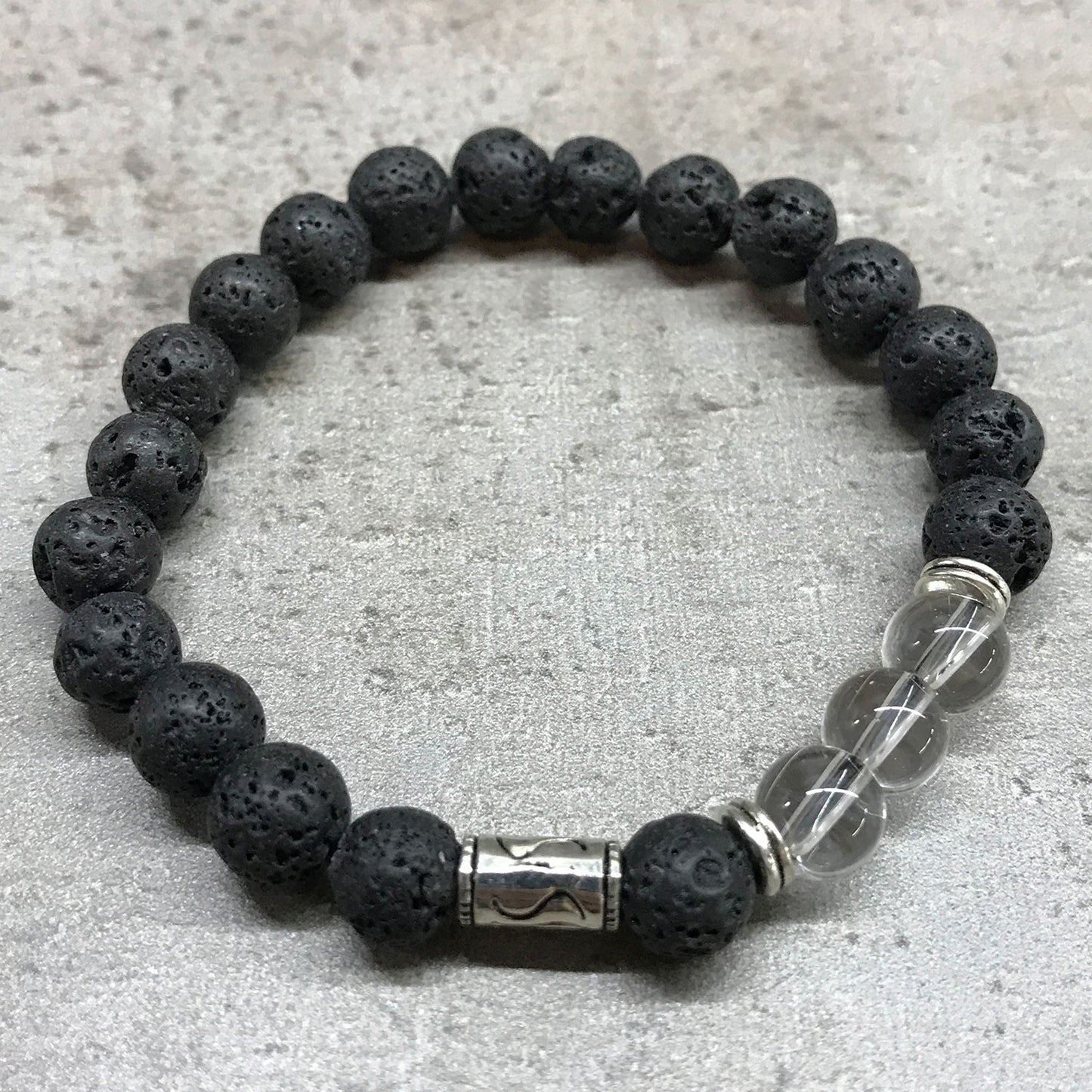 Lava Stone Bracelet - Tribal Rock Quartz - ScentiMelti  Lava Stone Bracelet - Tribal Rock Quartz