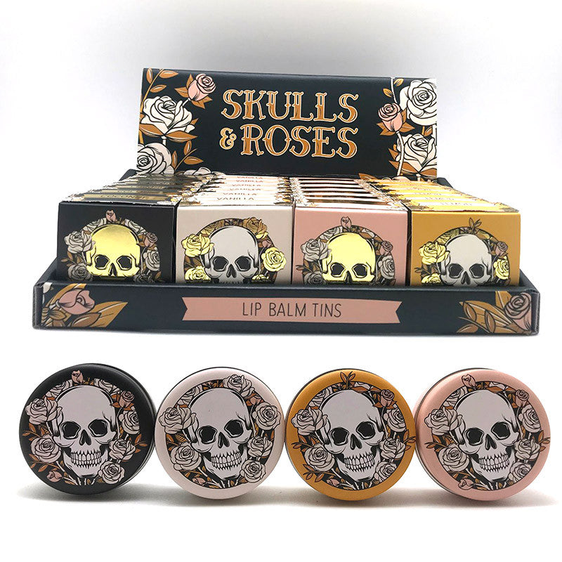 Skull & Roses Lip Balm in a Tin - ScentiMelti Home Fragrance, Beauty & Gifts UK