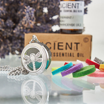 Aromatherapy Diffuser Necklace - Dragonfly 25mm - ScentiMelti  Aromatherapy Diffuser Necklace - Dragonfly 25mm