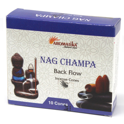 Aromatica Backflow Incense Cones - Nag Champa - ScentiMelti  Aromatica Backflow Incense Cones - Nag Champa