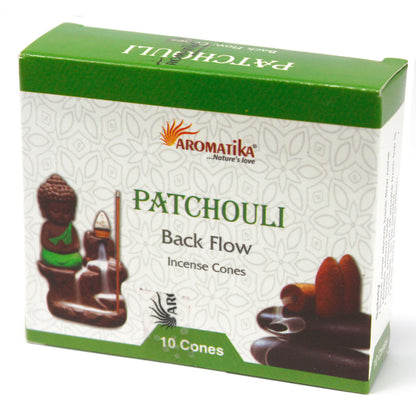 Aromatica Backflow Incense Cones - Patchouli - ScentiMelti  Aromatica Backflow Incense Cones - Patchouli