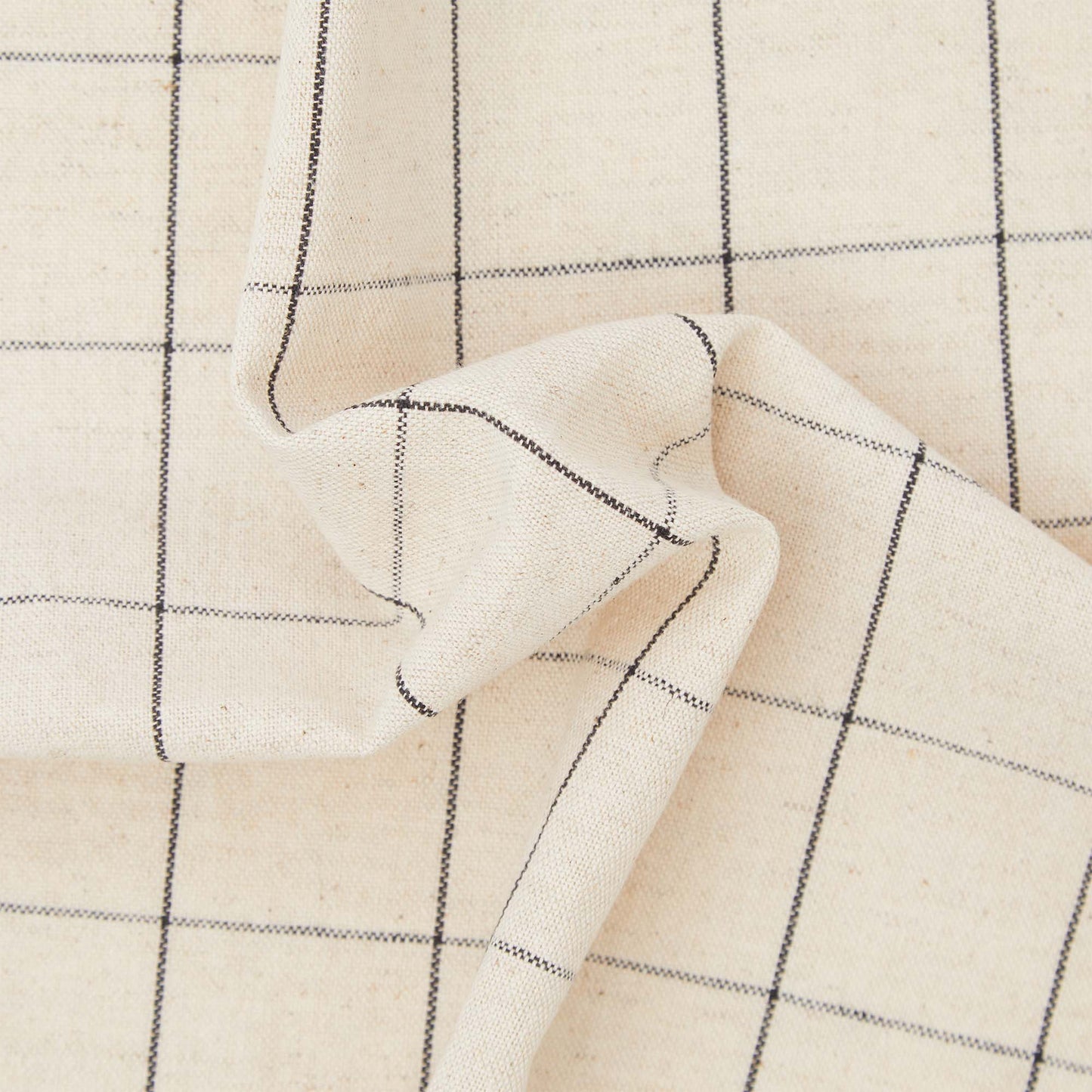 Woven Check Linen Napkin Oyster 45 x 45cm - ScentiMelti Home Fragrance, Beauty & Gifts UK