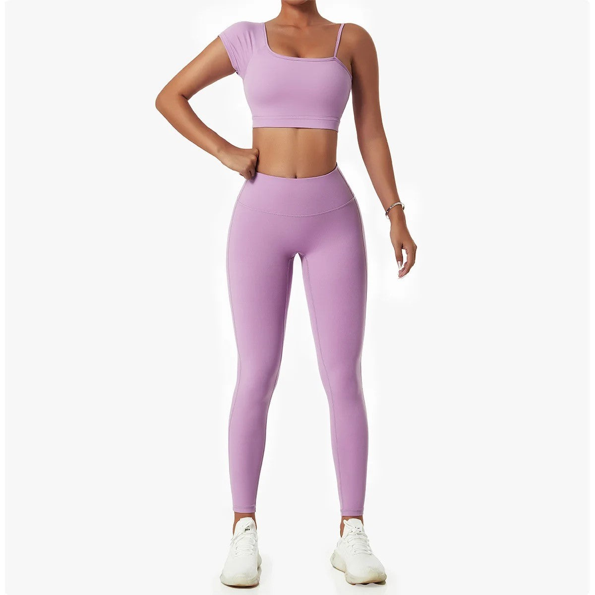 GymBabe Three Piece Set in Pink (Made with recycled material)