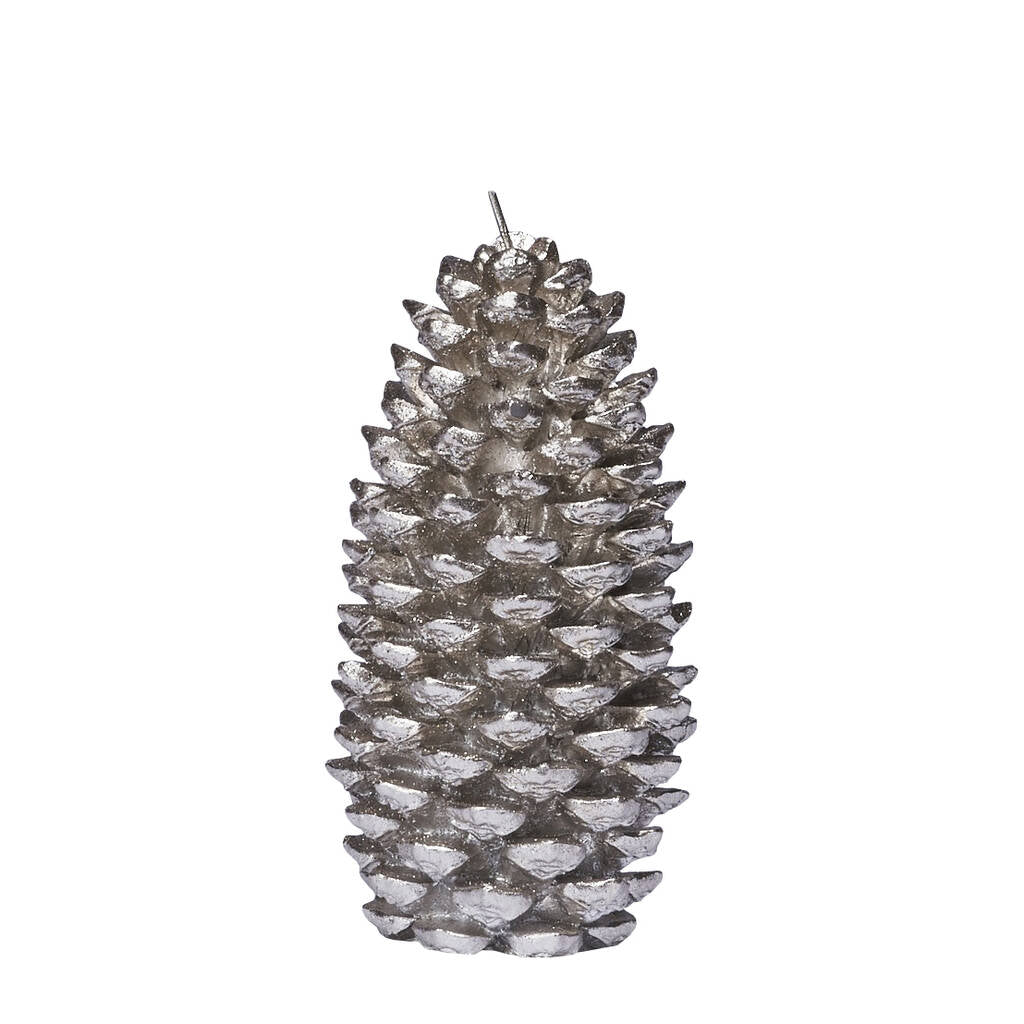 Christmas Pinecone Candle - Silver - ScentiMelti Home Fragrance, Beauty & Gifts UK