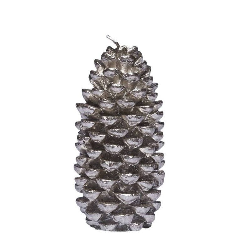 Christmas Pinecone Candle - Silver - ScentiMelti Home Fragrance, Beauty & Gifts UK