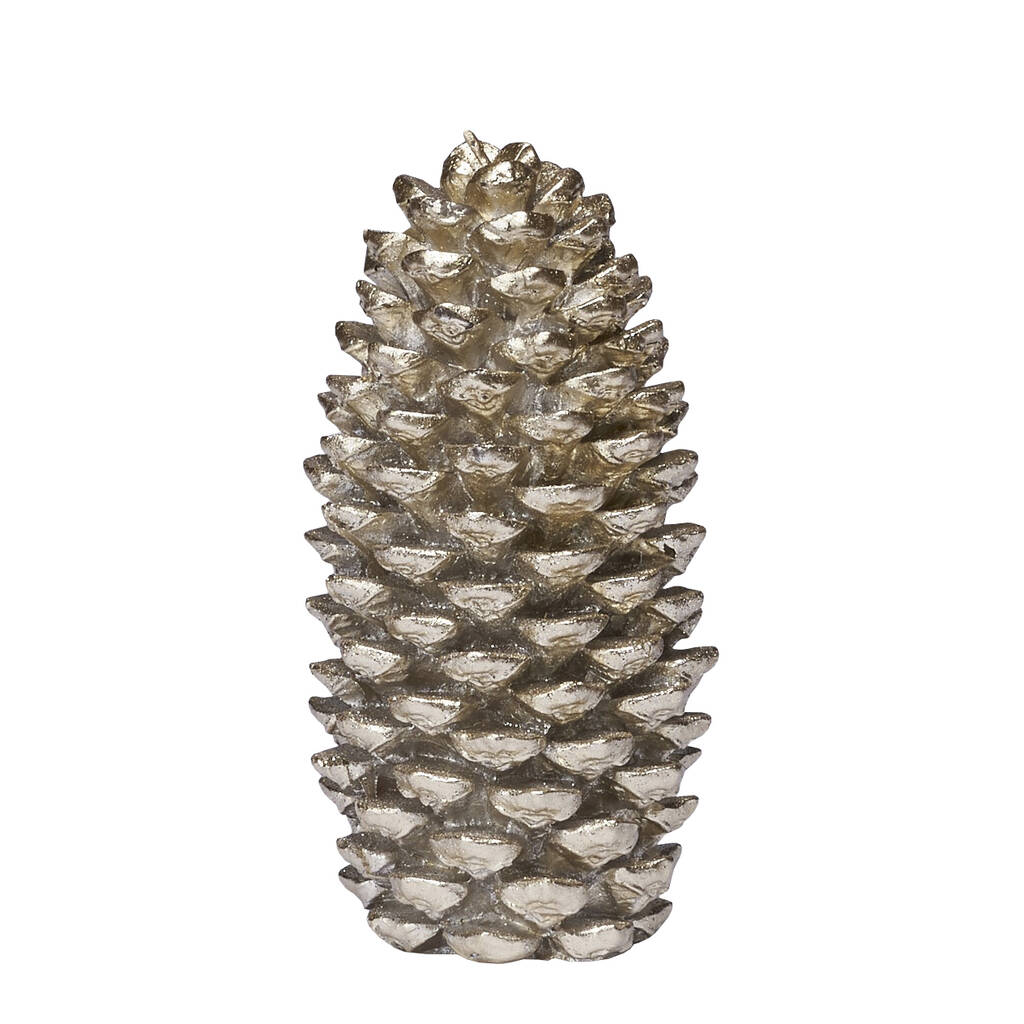 Christmas Pinecone Candle - Pale Gold - ScentiMelti Home Fragrance, Beauty & Gifts UK