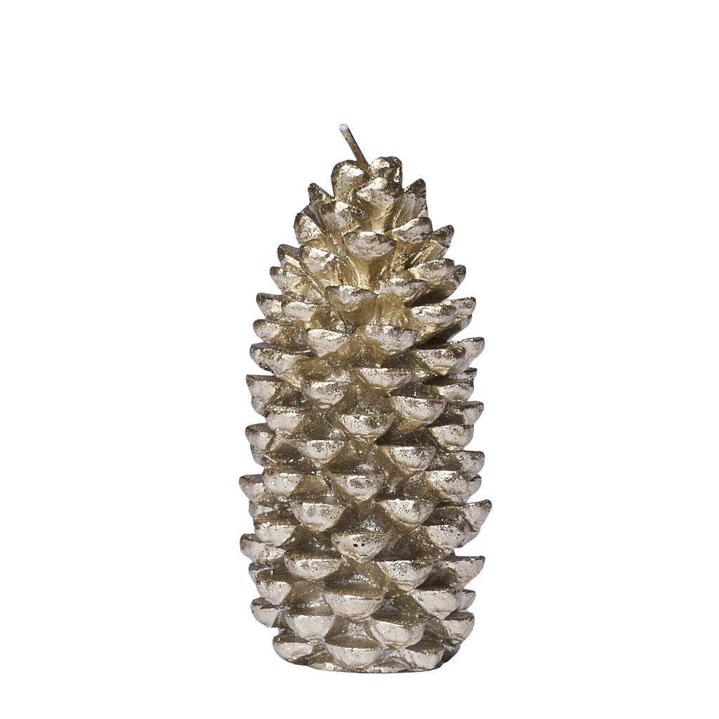 Christmas Pinecone Candle - Pale Gold - ScentiMelti Home Fragrance, Beauty & Gifts UK