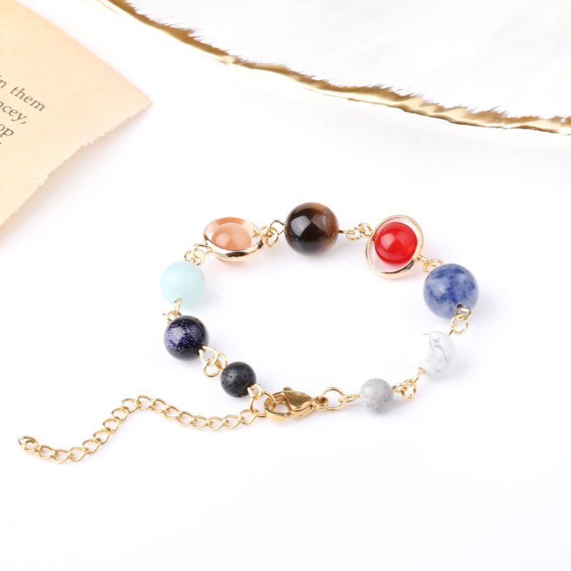 Solar System Crystal Bracelet 18ct Gold Plated Livloko London ScentiMelti Wax Melts