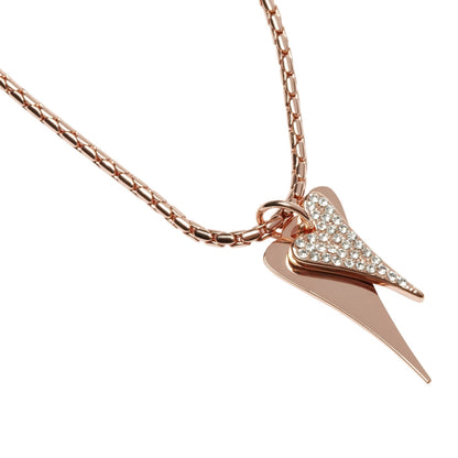 Necklace Rose Gold chain with 2 rosegold hearts - ScentiMelti Home Fragrance, Beauty & Gifts UK