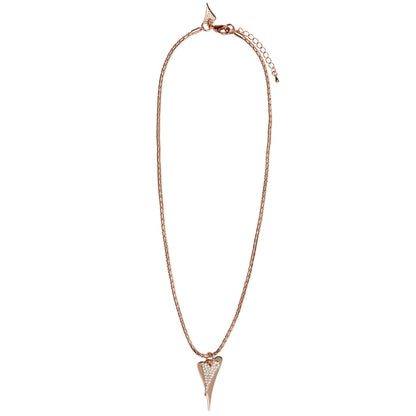 Necklace Rose Gold chain with 2 rosegold hearts - ScentiMelti Home Fragrance, Beauty & Gifts UK