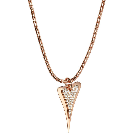 Necklace Rose Gold chain with 2 rosegold hearts - ScentiMelti Home Fragrance, Beauty & Gifts UK