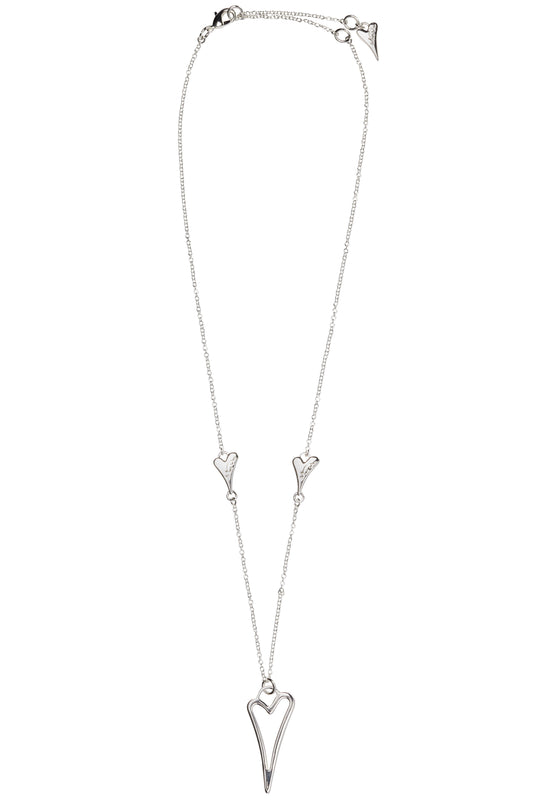 Silver plated Necklace with hollow heart pendant - ScentiMelti Home Fragrance, Beauty & Gifts UK