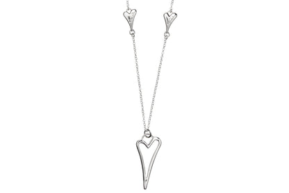 Silver plated Necklace with hollow heart pendant - ScentiMelti Home Fragrance, Beauty & Gifts UK