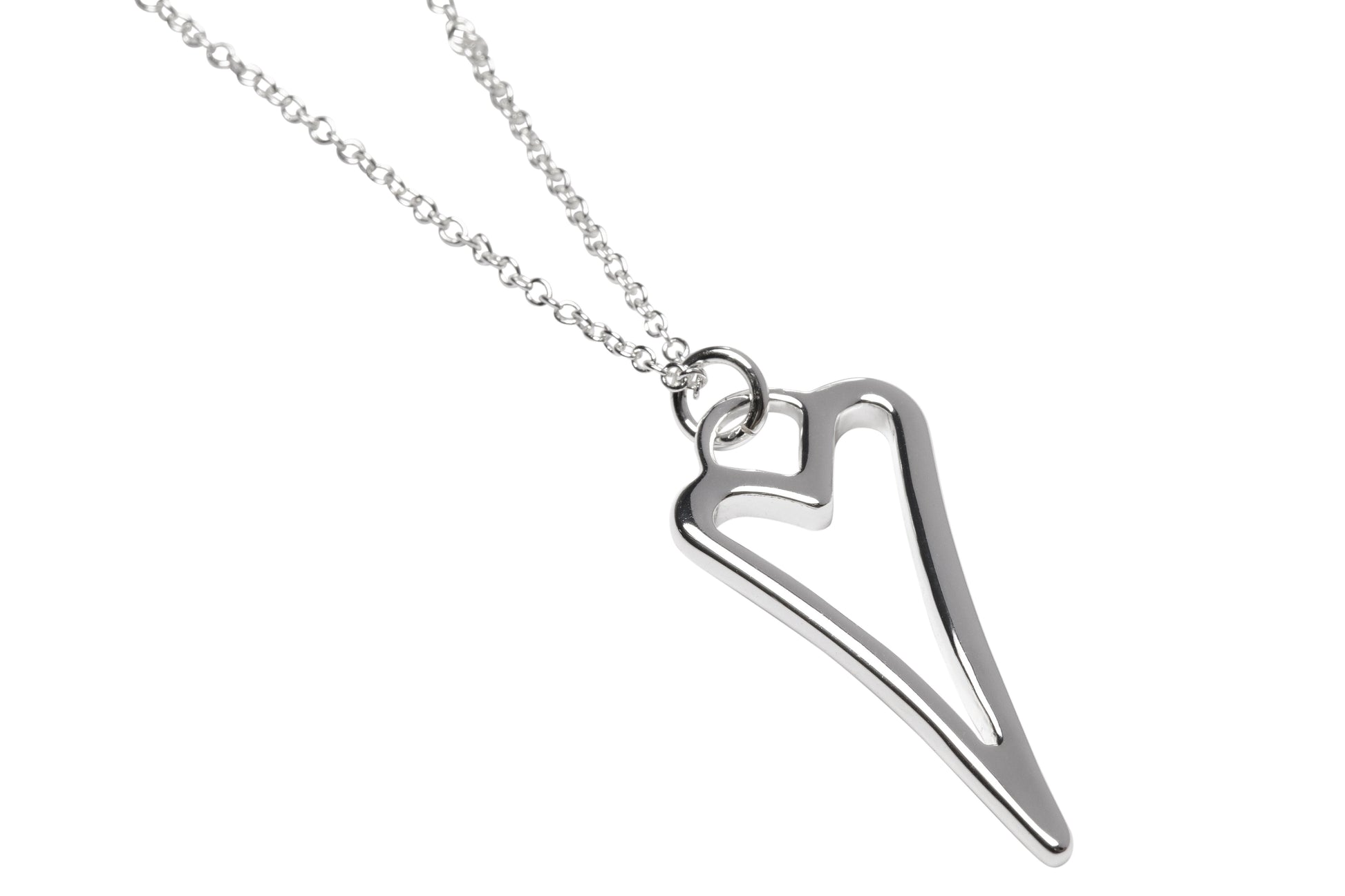 Silver plated Necklace with hollow heart pendant - ScentiMelti Home Fragrance, Beauty & Gifts UK