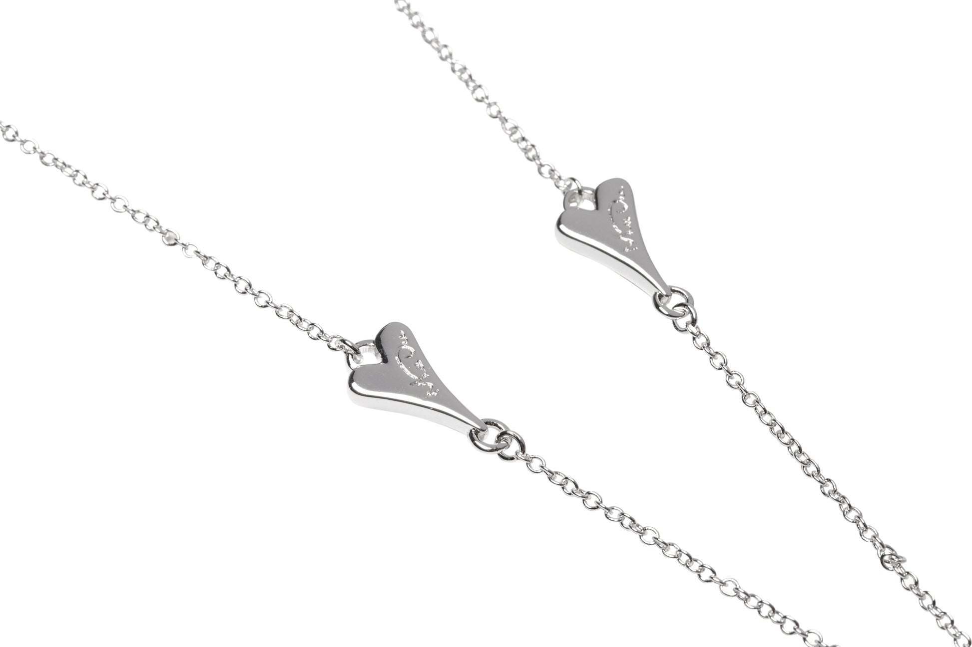 Silver plated Necklace with hollow heart pendant - ScentiMelti Home Fragrance, Beauty & Gifts UK