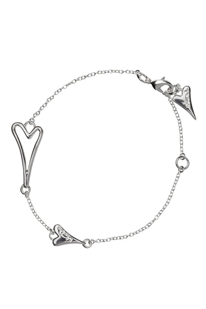 Silver plated bracelet with hollow heart - ScentiMelti Home Fragrance, Beauty & Gifts UK