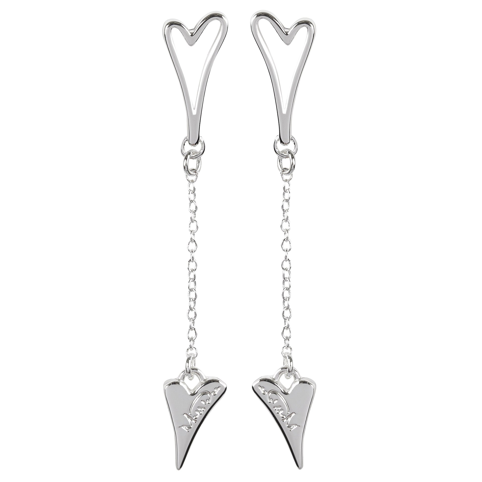 Silver plated hollow heart earrings - ScentiMelti Home Fragrance, Beauty & Gifts UK