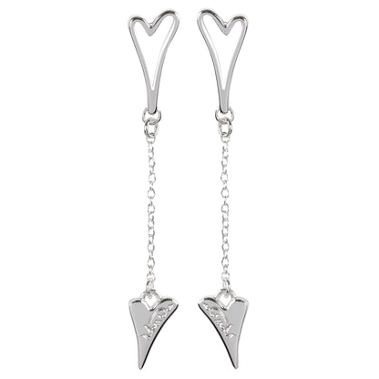 Silver plated hollow heart earrings - ScentiMelti Home Fragrance, Beauty & Gifts UK